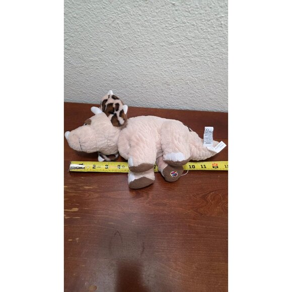 Ganz Triceratops Plush Toy Dinosaur 11" Beige & Brown Stuffed Animal - Picture 4 of 7